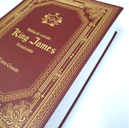 Biblia de Estudo King James Atualizada KJA - Letra Grande - Capa Dura Vinho