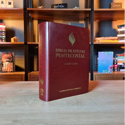 Biblia de Estudo Pentecostal - Ediçao Global - ARC - Letra Grande - Capa Luxo Vinho